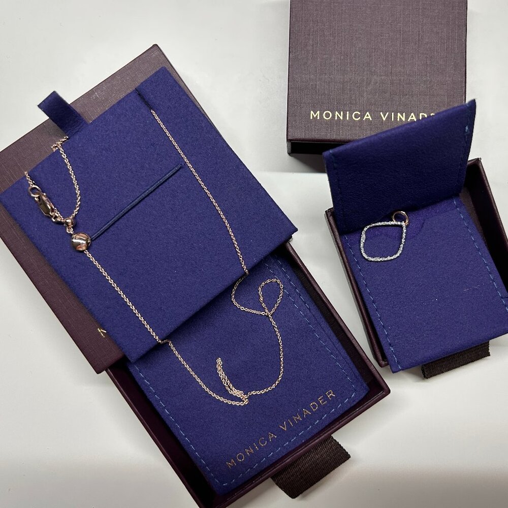 Riva Hoop Diamond Pendant Necklace -- MONICA VINADER